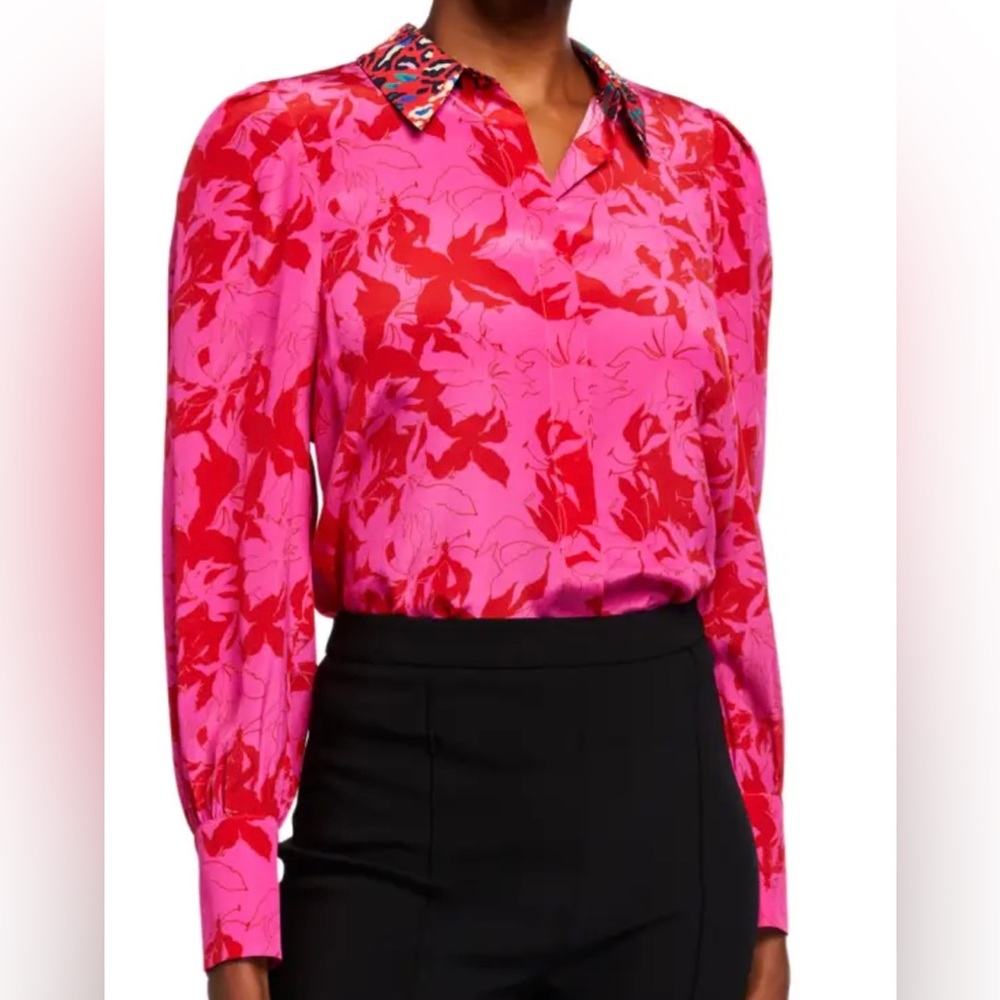 Tanya Taylor Dominique Printed Button Down Top
